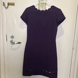 Club Monaco Purple Scalloped Dress